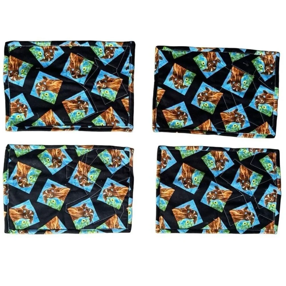 Adorable Handmade Embriodered Kitchen Trivets Goats Farm Country‎